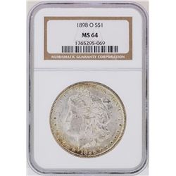 1898-O $1 Morgan Silver Dollar Coin NGC MS64