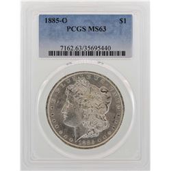 1885-O $1 Morgan Silver Dollar Coin PCGS MS63