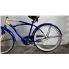 Image 2 : RALEIGH RETROGLIDE ONE BLUE AND WHITE BEACH CRUISER W/ WHITE WALL TIRES