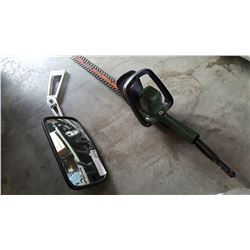 ELECTRIC BLACK AND DECKER HEDGE TRIMMER AND MIRROR