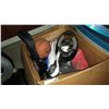 Image 2 : BOX OF SPORTING GOODS AND MOTORCYCLE HELMETS