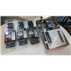 Image 1 : TRAY OF CAR PARTS AND COMPUTER REVERSING AIDS