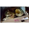 Image 2 : 2 TRAYS OF BRASS WARE