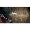 Image 1 : WICKER TRUNK W/ METAL WARE