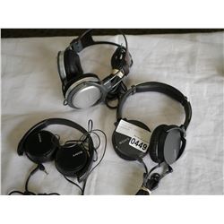 3 PAIRS SONY OVER EAR HEADPHONES