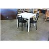 Image 2 : WHITE DINING TABLE AND 4 BLACK DINING CHAIRS