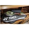 Image 1 : LOT OF BADMINTON RACKETS AND MASSAGE ROLLER