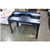 Image 1 : DARK BROWN DESK W/ CHAIR AND ROLLING STORAGE