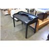Image 2 : DARK BROWN DESK W/ CHAIR AND ROLLING STORAGE
