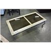 Image 3 : METAL BASE GLASSTOP COFFEE AND END TABLE