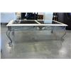 Image 4 : METAL BASE GLASSTOP COFFEE AND END TABLE