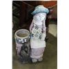 Image 1 : LADY ON BENCH GARDEN FIGURE