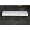 Image 1 : 4 FOOT QUEEN ANNE FOOTSTOOL AND SMALL FOOTSTOOL