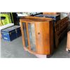 Image 2 : ANTIQUE WALNUT GLASSDOOR DISPLAY CABINET
