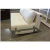 Image 2 : AS NEW INNOVATION LEATHER ANDCHROME FOLDING LOVESEAT BED RETAIL $1899