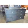 Image 2 : NEW ASHLEY SIGNATURE DESIGN DARK DISTRESSED 6 DRAWER DRESSER AND MIRROR, RETAIL $1,874