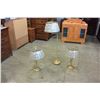Image 1 : BRASS FLOOR LAMP AND TWO TABLE LAMPS