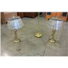 Image 2 : BRASS FLOOR LAMP AND TWO TABLE LAMPS