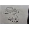 Image 2 : SIGNED LIMITED EDITION INUIT PRINT "ICE FISHING"