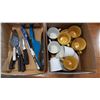 Image 1 : TWO SETS OF ENGLISH TEA CUPS AND BOX OF KNIVES