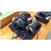 Image 2 : BLACK XBOX 360 W/ 2 CONTROLLERS AND PS2 W/ CONTROLLERS