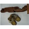 Image 1 : EAGLE AND SEA LION CARVED POLE AND BABY MOCCASINS
