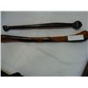 Image 1 : TWO CARVED WOOD CLUBS