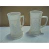 Image 2 : PAIR OF PEARL EMBOSSING MUGS, SNUFF BOTTLE, AND MILK GLASS