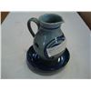 Image 1 : GERMAN SALT GLAZED PITCHER AND BOWL