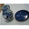 Image 2 : GERMAN SALT GLAZED PITCHER AND BOWL