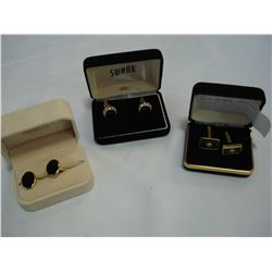3 PAIRS OF MENS CUFFLINKS