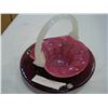 Image 1 : ART GLASS BASKET AND HAND MADE IN SPAIN BOWL