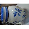 Image 2 : POTTERY BOOT COOKIE JAR AND RIO GLASS CHINA PLATES AND VASE