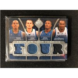 2009 SP FOUR ON FOUR FABRICS BASKETBALL FOYE/ LOVE/ SMITH/ JEFFERSON