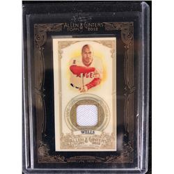 2012 ALLEN & GINTERS TOPPS GAME USED MEMORABILIA VERNON WELLS