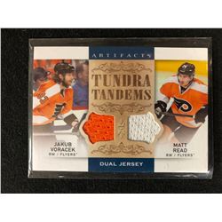 2014-15 UD ARTIFACTS JAKUB VORACEK & MATT READ DUAL JERSEY TUNDRA TANDEMS