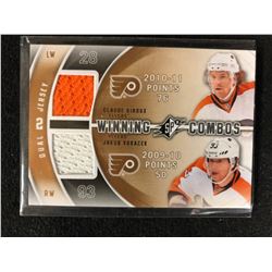 2011-12 SPX WINNING MATERIALS COMBOS DUAL JERSEYS CLAUDE GIROUX/ JAKUB VORACEK