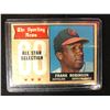 Image 1 : 1968 Topps #373 Frank Robinson Baseball Card The Sporting News All Star