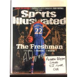 ANDREW WIGGINS AUTOGRAPHED SPORTS ILLUSTRATED COVER W/ COA