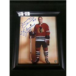 BOBBY HULL SIGNED 8X10 FRAMED COLOR PHOTO