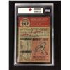 Image 2 : 1953 TOPPS #247 MIKE SANDLOCK (4 VGE) KSA GRADED