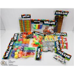 FLAT OF ASSORTED KIDS PARTY FAVORS ALL NEW IN