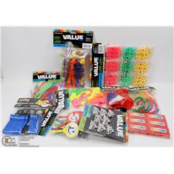 FLAT OF ASSORTED KIDS PARTY FAVORS ALL NEW IN