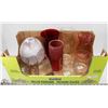 Image 1 : FLAT OF ASSORTED VASES.