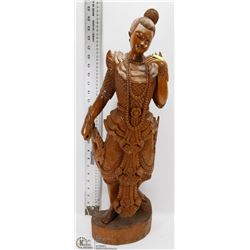 CARVED WOOD ASIAN FIGURE