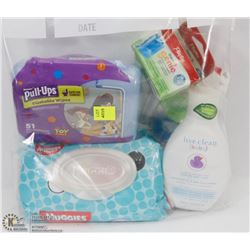 BAG OF ASSORTED BABY PRODUCTS