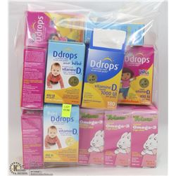 BAG OF ASSORTED BABY PILLS