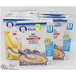 9 BOXES OF GERBER BABY CEREAL