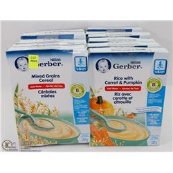 10 BOXES OF GERBER BABY CEREAL