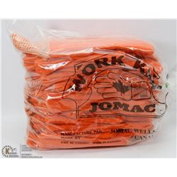 PACKAGE OF 12 NEW ORANGE FLEECE WORK GLOVES